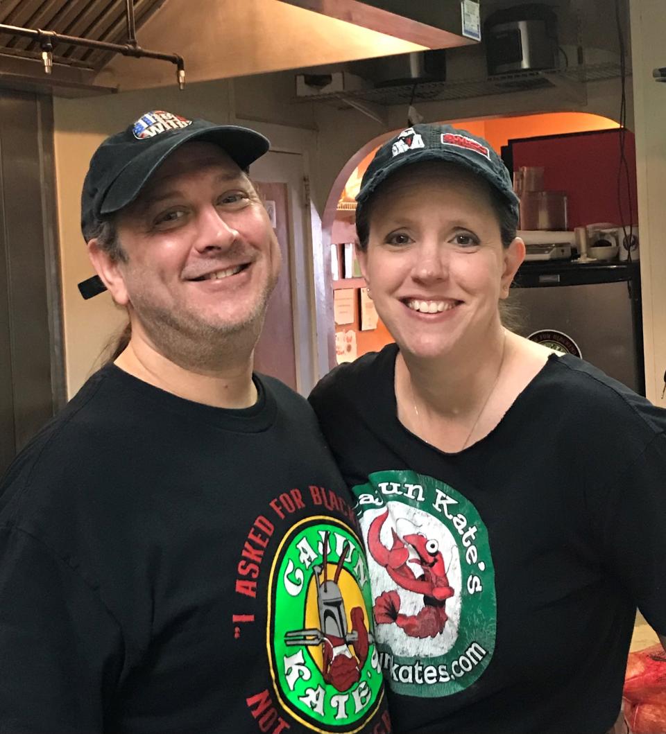 Don and Kate Applebaum are the chef/owners of Cajun Kate's, an authentic New Orleans restaurant on Philadelphia Pike in Bellefonte. They also run a Cajun Kate's stall in Booths Corner Farmers Market. 4/6/23