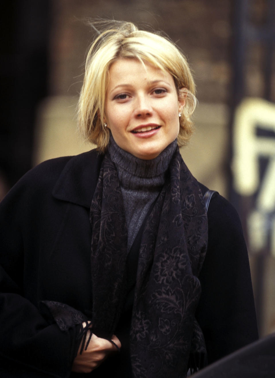 The actress on location for the film "A Perfect Murder" in 1997.