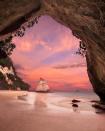 <b>Cathedral Cove, New Zealand</b> Photo by: ILTWMT<br><br> It's no surprise that an already beautiful country sparkles with a sight such as this. <br>