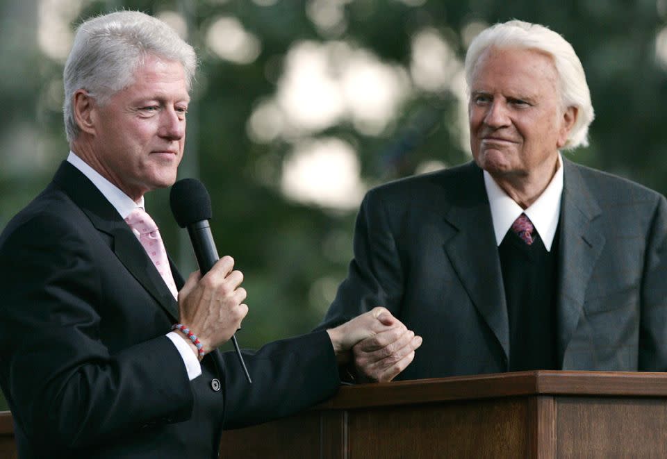 He was firm friends with Bill Clinton. Photo: Getty Images