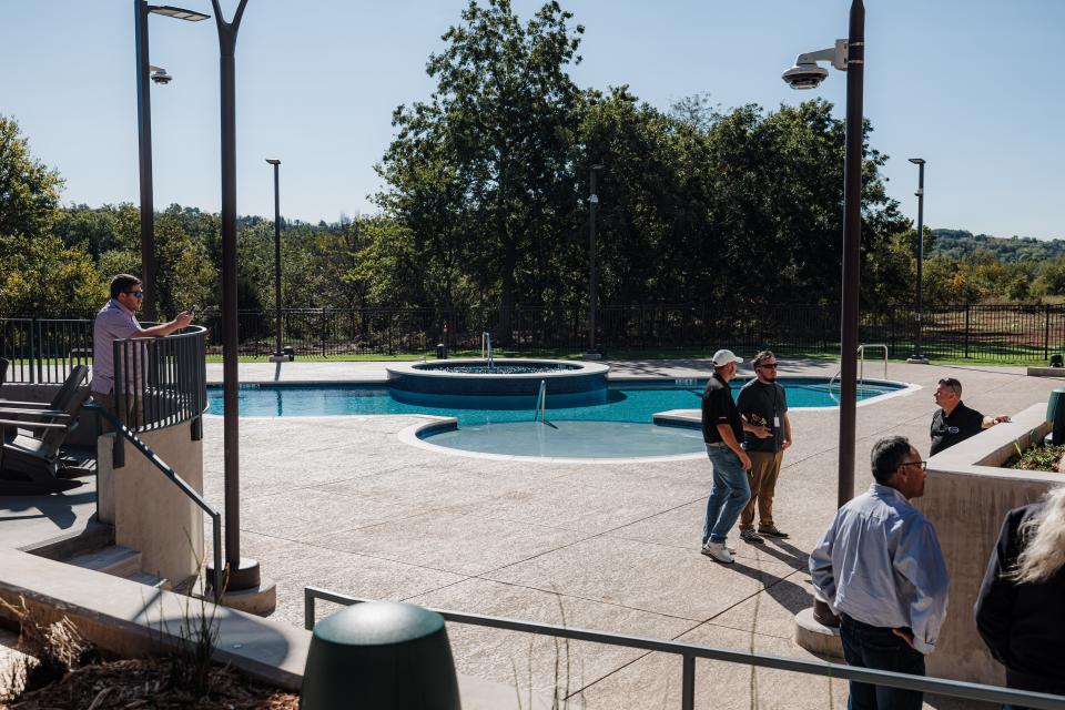 Pawhuska's Osage Casino and Hotel feature a large pool deck and complete with hot tub and poolside bar.