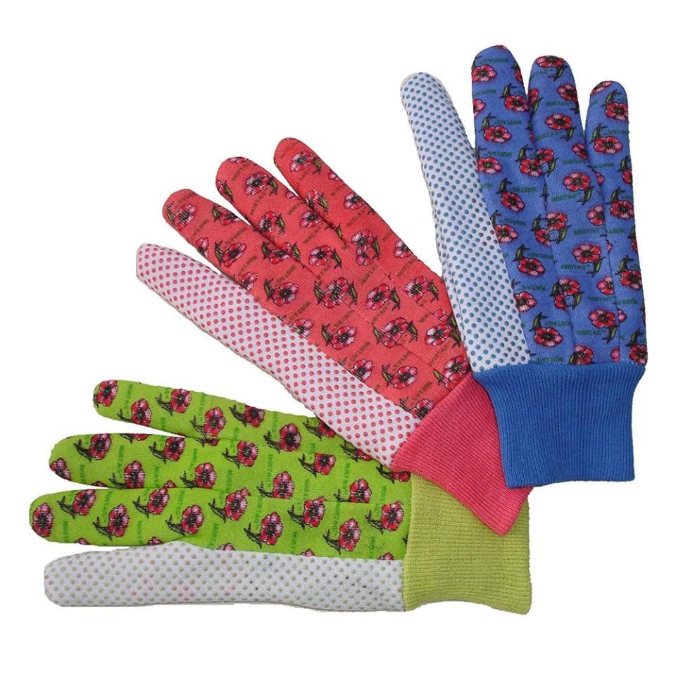 G & F Soft Jersey Gardening Gloves (Three Pairs)