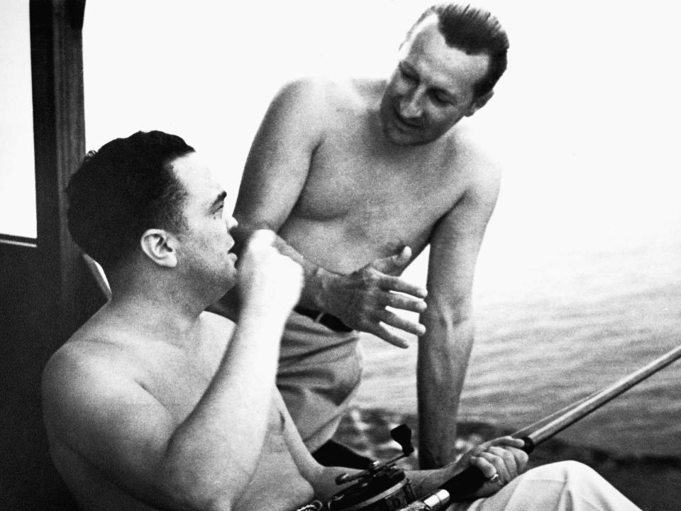 J. Edgar Hoover and Clyde Tolson relaxing.