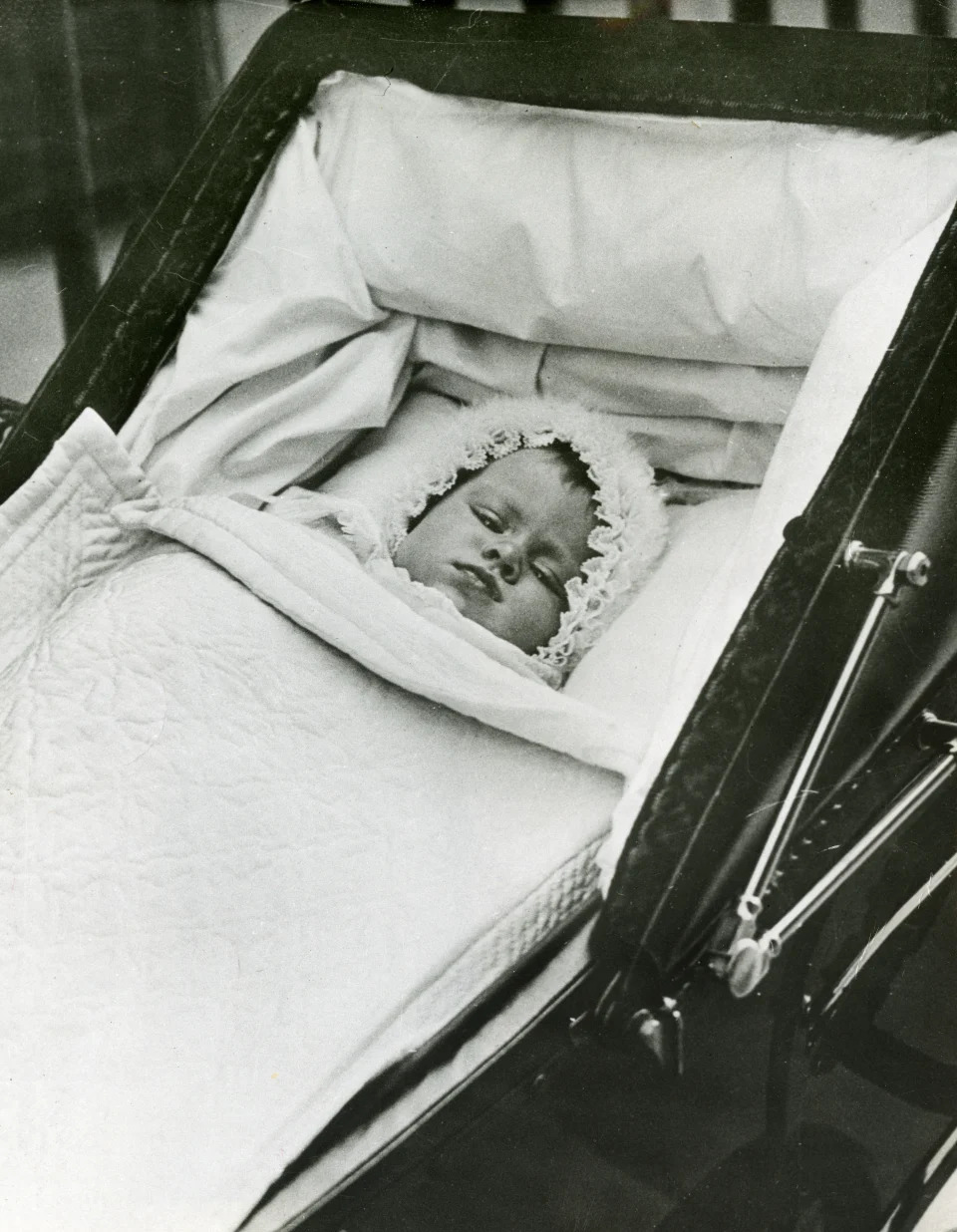 <p>Princess Elizabeth of York, the future Queen, pictured on 9 October 1926. She was delivered by caesarean section at 2.40am on 21 April 1926, at her maternal grandfather's house at 17 Bruton Street, Mayfair, London. (Getty Images)</p> 