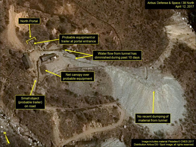 North Korea's Punggye-ri nuclear test site where a 6.3 magnitude quake was recorded after a sixth nuclear test was conducted