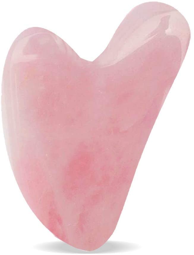 Deayoka Rose Quartz Gua Sha Tool, best gifts for mom 