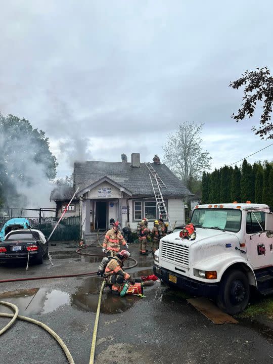 A truck fire and a separate blaze left several cats dead and led to the rescue of kittens on Apr. 27, 2024. (Courtesy: Gresham Fire)