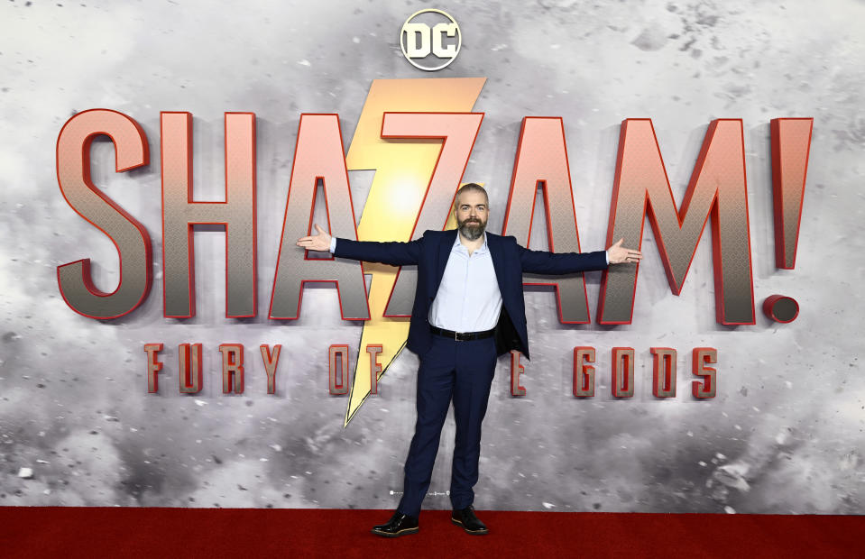 David F. Sandberg attending the UK special screening of Shazam! Fury of the Gods at Cineworld Leicester Square