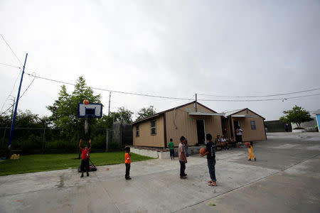 Central American migrant children are seen at the Senda de Vida migrant shelter in Reynosa, in Tamaulipas state, Mexico June 22, 2018. Picture taken June 22, 2018. REUTERS/Daniel Becerril