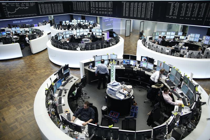 A general view with the German share price index DAX board of the German stock exchange in Frankfurt February 25, 2013. REUTERS/Lisi Niesner/Files