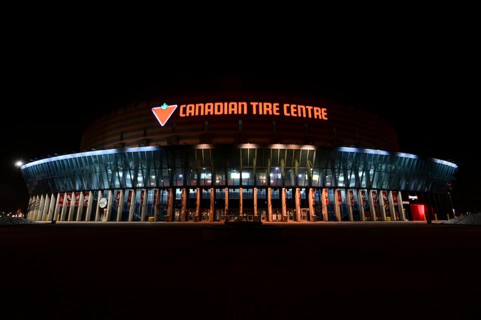 Canadian Tire Centre, the home of the Ottawa Senators, is pictured prior to the home opener Jan. 15, 2021.