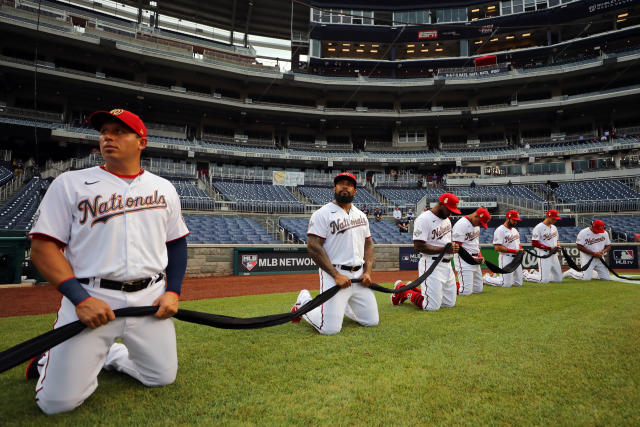 Yankees and Nationals Kneel for Opening Day National Anthem to