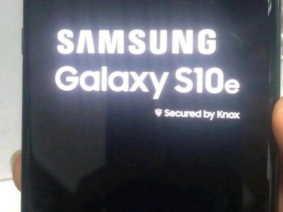 The latest leak for the Samsung Galaxy S10e appears to reveal the name for the entry-level smartphone (SlashLeaks)