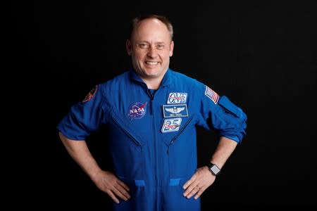 NASA commercial crew astronaut Mike Fincke poses for a portrait at the Johnson Space Center in Houston