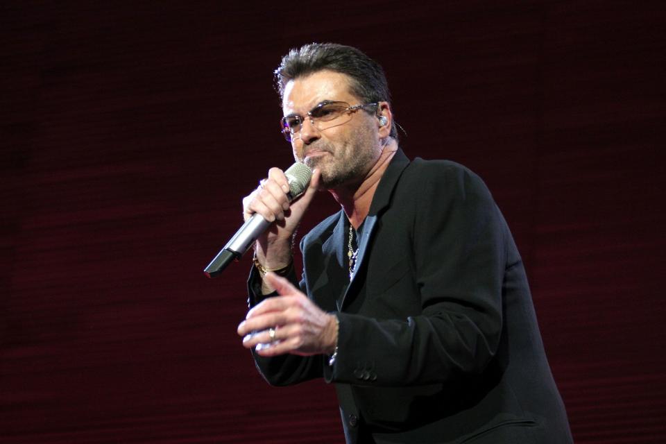 George Michael performed onstage at the Olympico Stadium on July 21, 2007 in Rome.