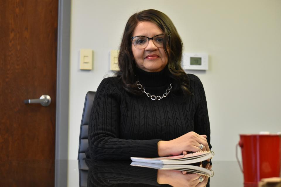 Marsha Parham-Green, whose tenure as the new director of the Housing Authority of South Bend began this month, sits in the agency's offices in downtown South Bend on Jan. 11, 2023. Parham-Green said that renovating distressed and vacant properties is a top priority.