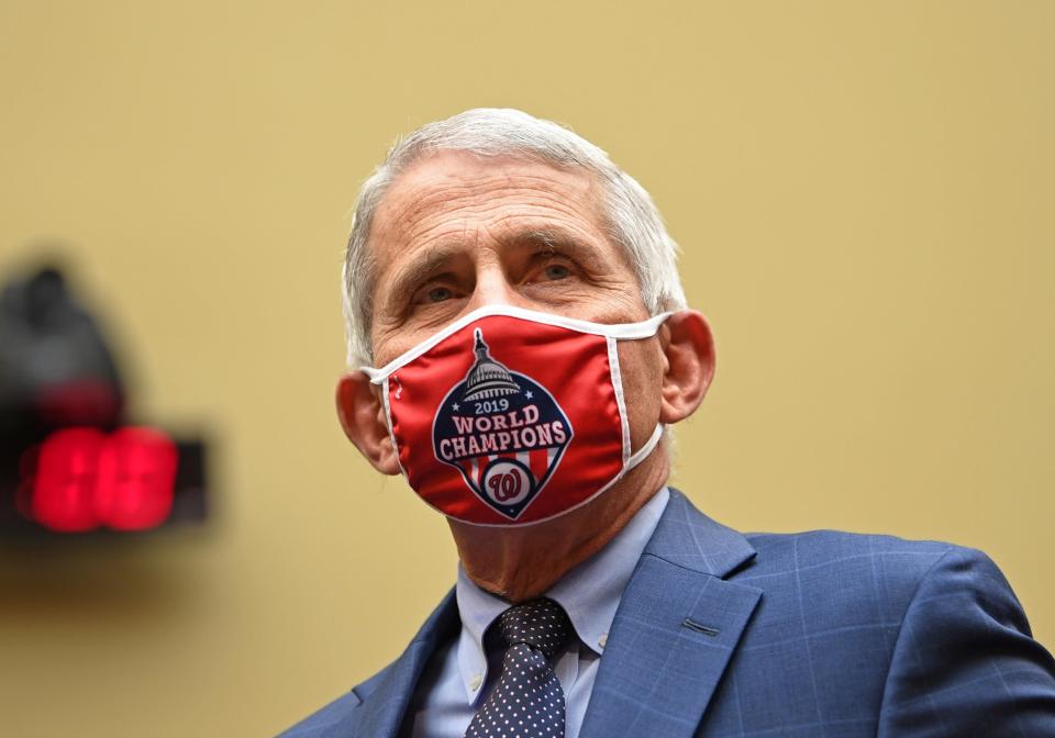 Anthony Fauci, director of the National Institute for Allergy and Infectious Diseases, arrives to testify before the House Select Subcommittee on the Coronavirus Crisis hearing: REUTERS