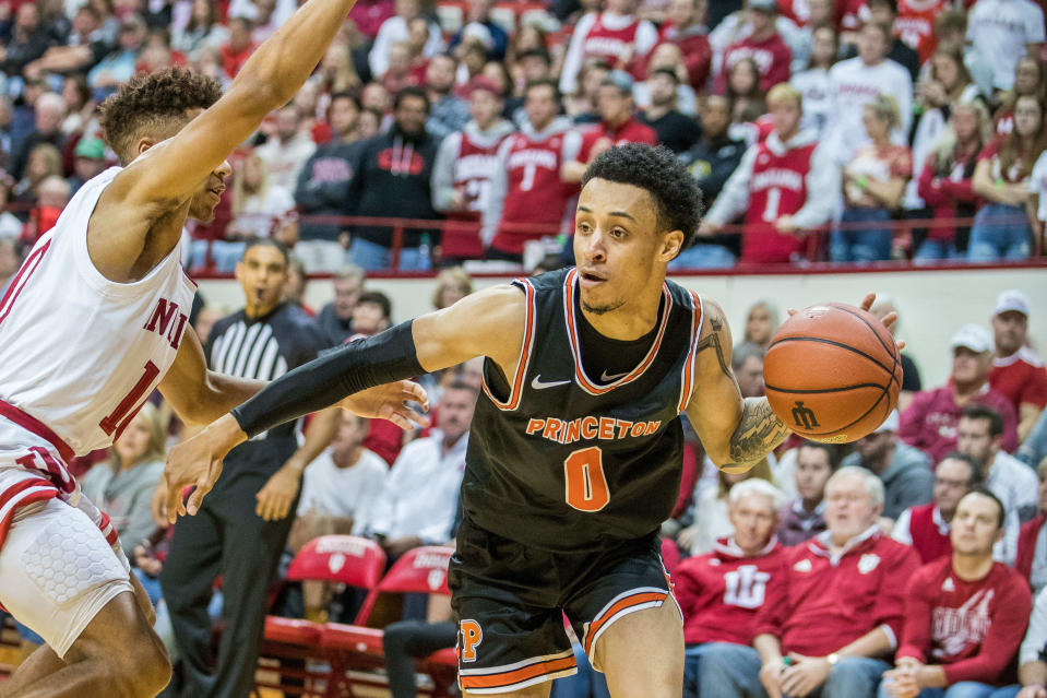 Princeton guard Jaelin Llewellyn plays against Indiana, Nov. 20, 2019.