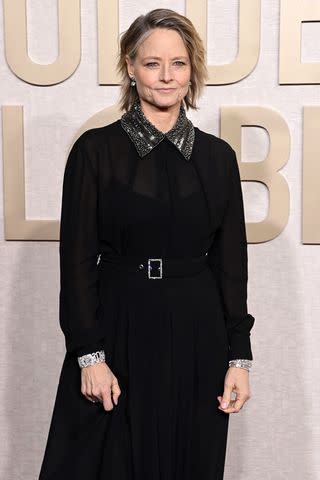 <p>Jon Kopaloff/WireImage</p> Jodie Foster at the 2024 Golden Globes in Beverly Hills, California, on Jan. 7, 2024