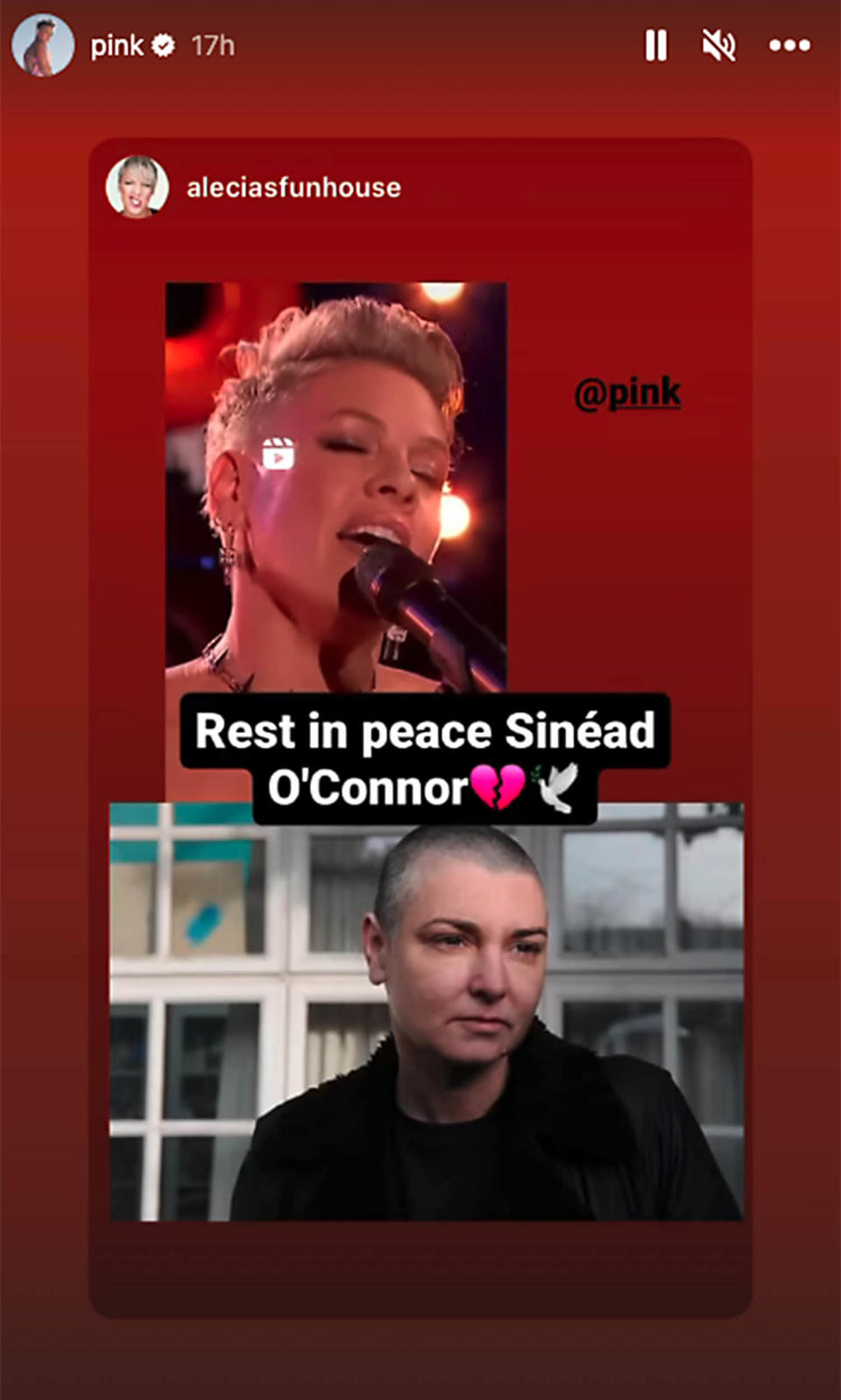 Pink And Brandi Carlile Deliver Emotional Duet Of Sinéad Oconnors