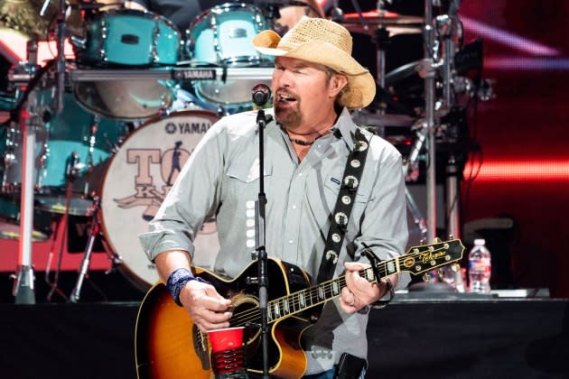 Toby Keith onstage in 2021. The singer's version of "Ships That Don't Come In" was his final studio recording before his death in February. - Credit: Erika Goldring/WireImage