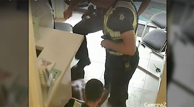 The use of force by Victoria Police officers is again in question, after new footage emerged of a brutal arrest. Source: Fairfax Media