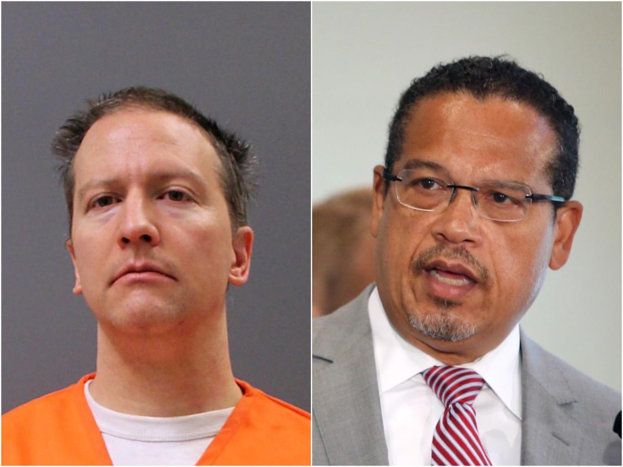 Minnesota attorney general and lead prosecutor Keith Ellison said he felt ‘a little bad’ for Derek Chauvin, the former officer convicted of murdering George Floyd.  (Getty)