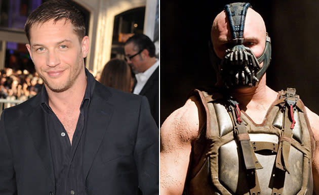 Tom Hardy as Bane in “The Dark Knight Rises”