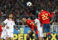 <p>Spain’s Isco goes close but they still can’t find a winner </p>