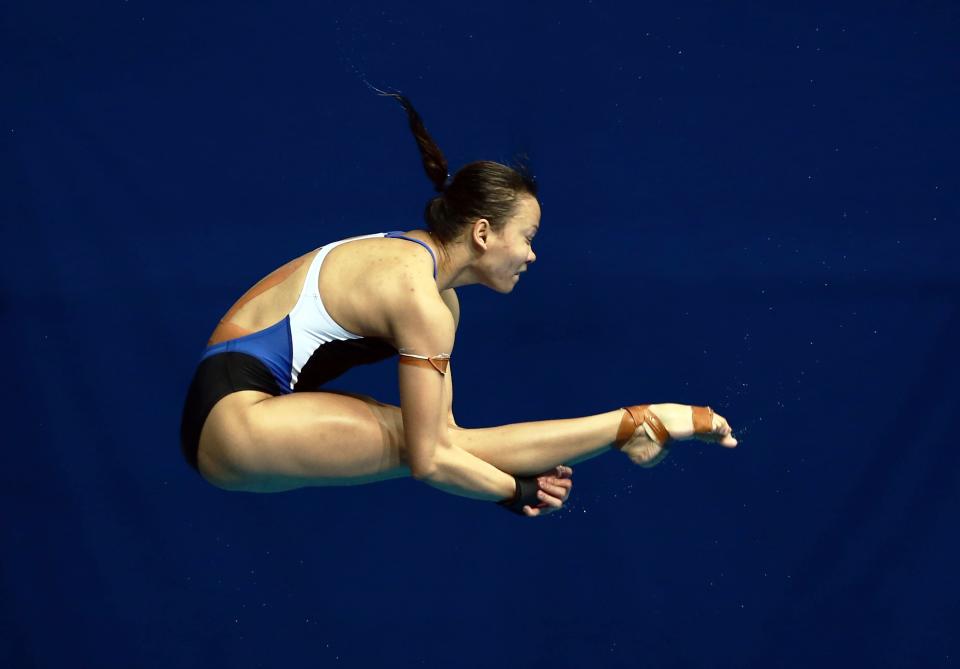 Pandelela clinched Malaysia’s first gold medal in the women’s 10m platform final at the Fina Diving World Cup 2021 in Japan yesterday. — Reuters pic