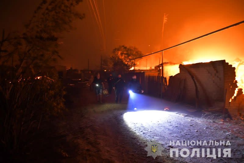 Forest fire in Luhansk region