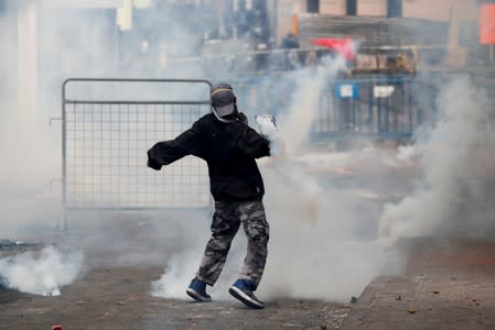 Protests against Ecuador's President Lenin Moreno's austerity measures, in Quito