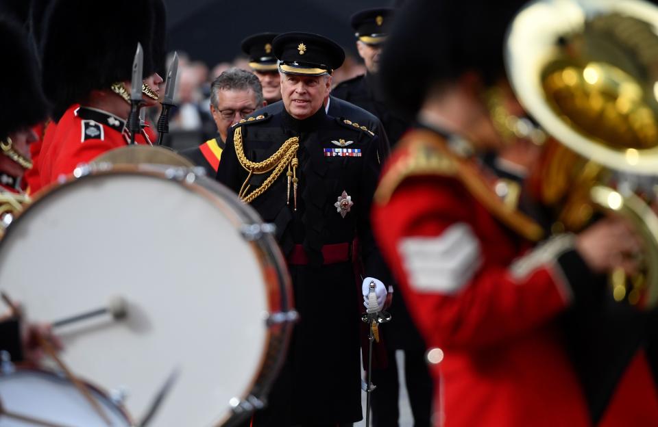 Britain's Prince Andrew, Duke of York, attends a ceremony