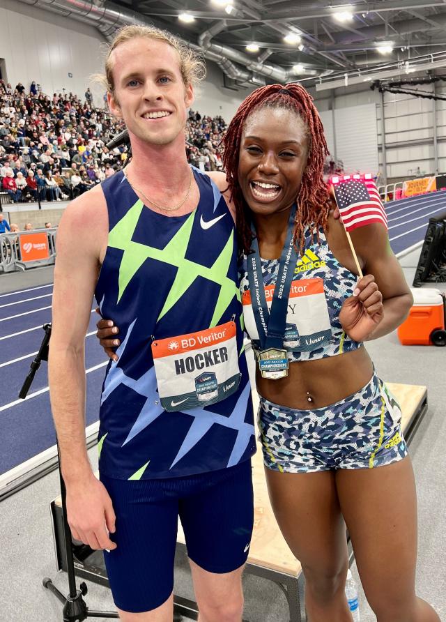 Cole Hocker (Cathedral), Lynna Irby (Pike) run to USA indoor titles in