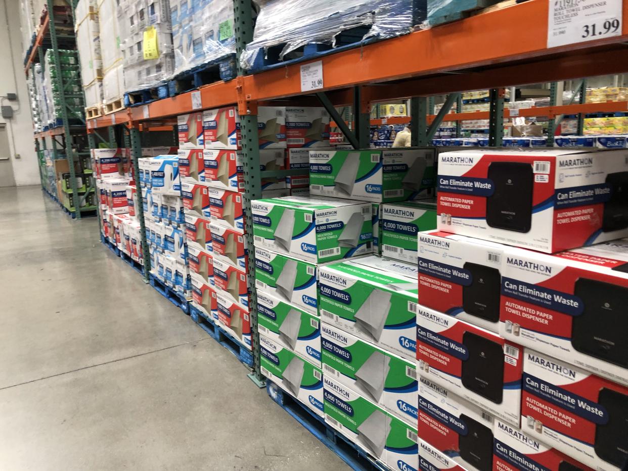 Marathon paper products are shown at a Costco Business Center