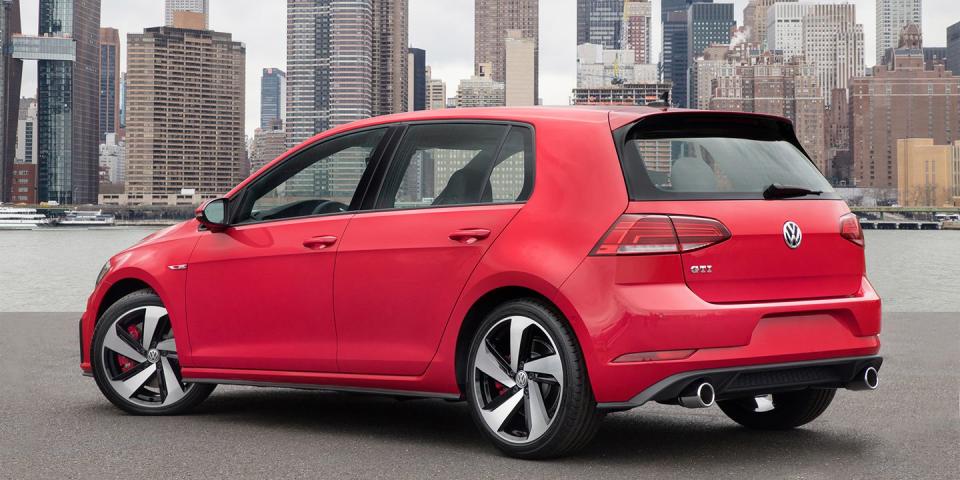 <p><a href="https://www.roadandtrack.com/new-cars/road-tests/reviews/a5477/the-next-volkswagen-gti-will-be-well-worth-the-wait/" rel="nofollow noopener" target="_blank" data-ylk="slk:The GTI;elm:context_link;itc:0;sec:content-canvas" class="link ">The GTI</a> has always been one of the best hot hatches you can buy, and the newest one is no different. And at this price, it's a steal. For the money, few cars mate such high levels of practicality, refinement, and performance.</p>