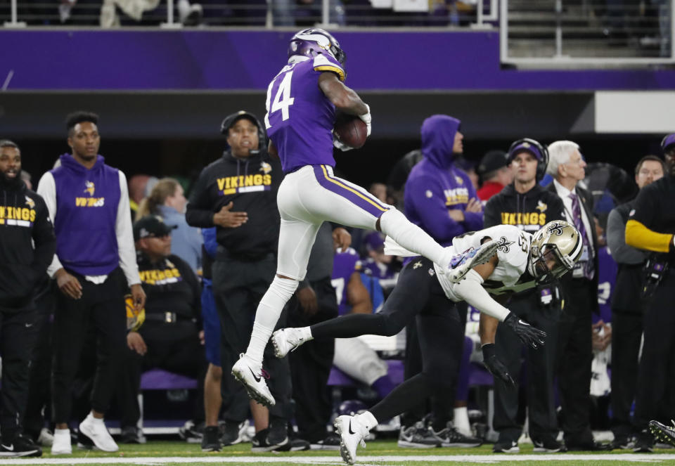 Marcus Williams' missed tackle on Stefon Diggs will live forever in NFL playoff lore. (AP) 