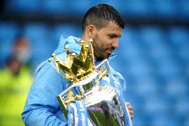 Aguero left City this summer having helped the club win five Premier League titles (Dave Thompson/PA).