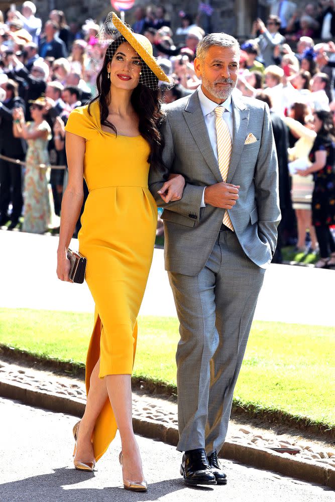 The Clooneys at Meghan and Harry's wedding on May 19.