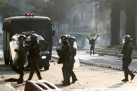 Protest against the increase in subway ticket prices in Santiago