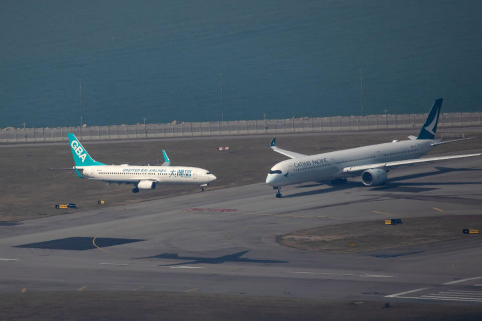 大灣區航空上月21日獲頒經營定期航空服務的空運牌照。Photographer: Paul Yeung/Bloomberg