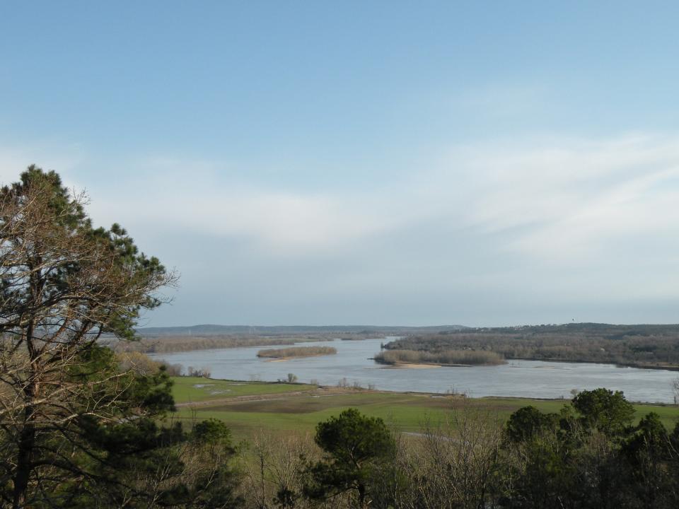 The Maumelle River rolls to the horizon as seen from an overlook at Pinnacle Mountain State Park. The 2,356-acre park lies northwest of Little Rock, Ark.