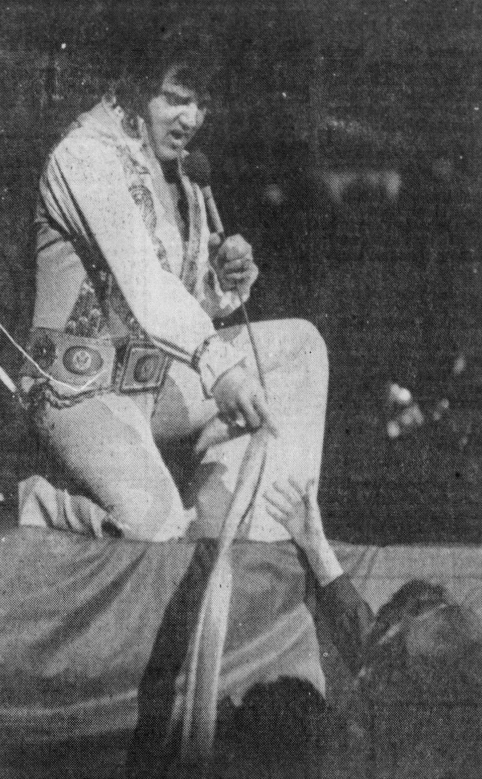 MARCH 21, 1976: Elvis Presley performs at Riverfront Coliseum.
The Enquirer/Mark Treitel
Scanned from microfilm