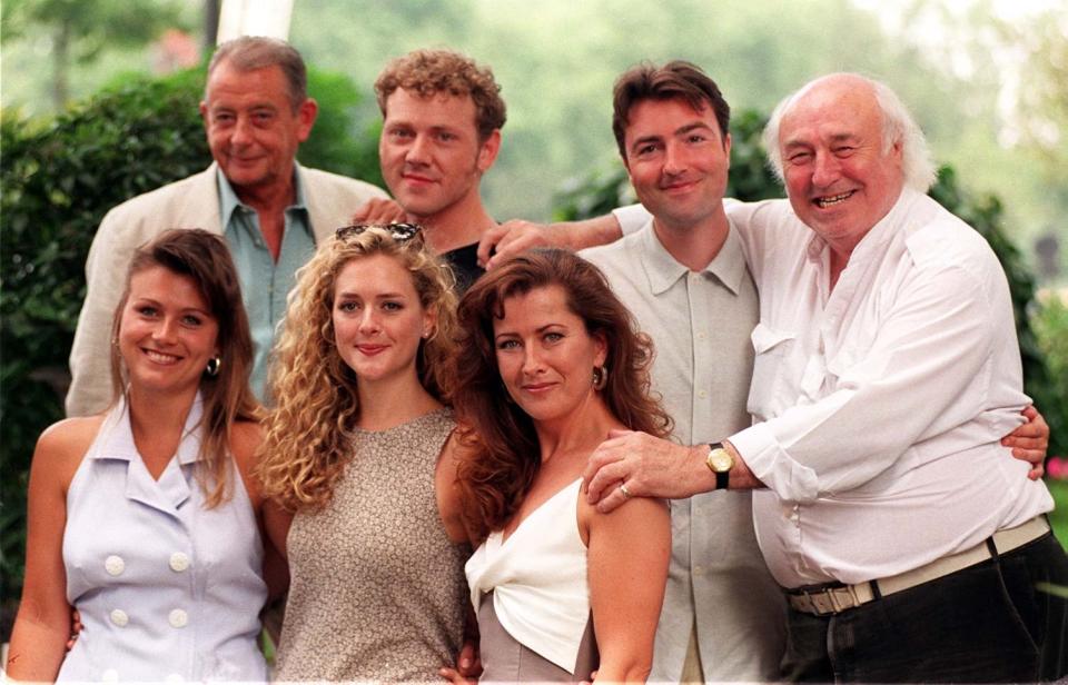 Fowlds (top left) with the cast of Heartbeat in 1996 (PA)