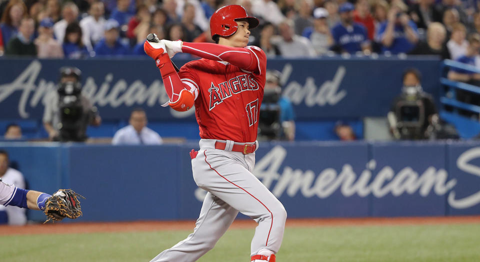 Toronto Blue Jays fans weren’t treated to the best of Shohei Ohtani on Tuesday. (Tom Szczerbowski/Getty Images)