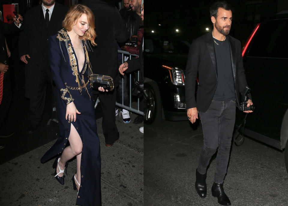 Emma Stone and Justin Theroux (Photo: Backgrid)