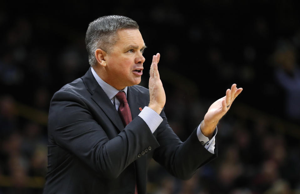 Ohio State head coach Chris Holtmann has exceeded expectations dramatically in his debut season in Columbus. (AP)