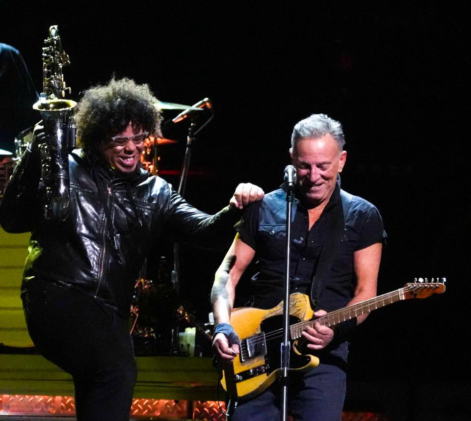 Bruce Springsteen and the E Street Band perform Tuesday, March 7, 2023, at Fiserv Forum in Milwaukee. Springsteen drew backlash for the cost of some top tickets on his 2023 tour.