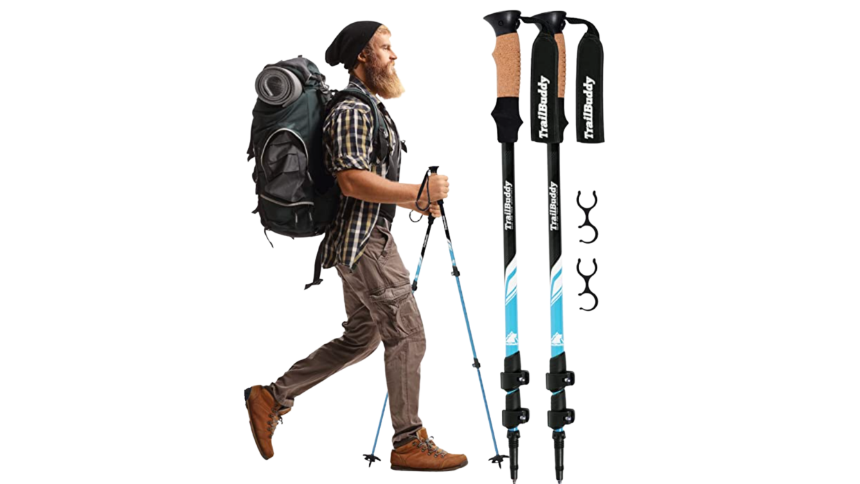 Whether cutting through inches of snow or hiking your favorite route, the TrailBuddy Collapsible Hiking Poles are your go-to. (Photo: Amazon)