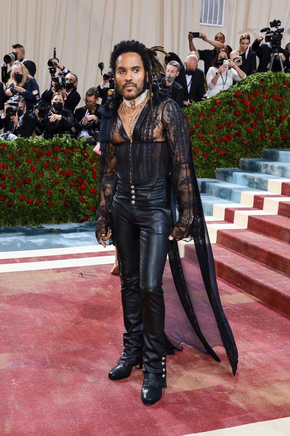 Lenny Kravitz attends the 2022 Met Gala.